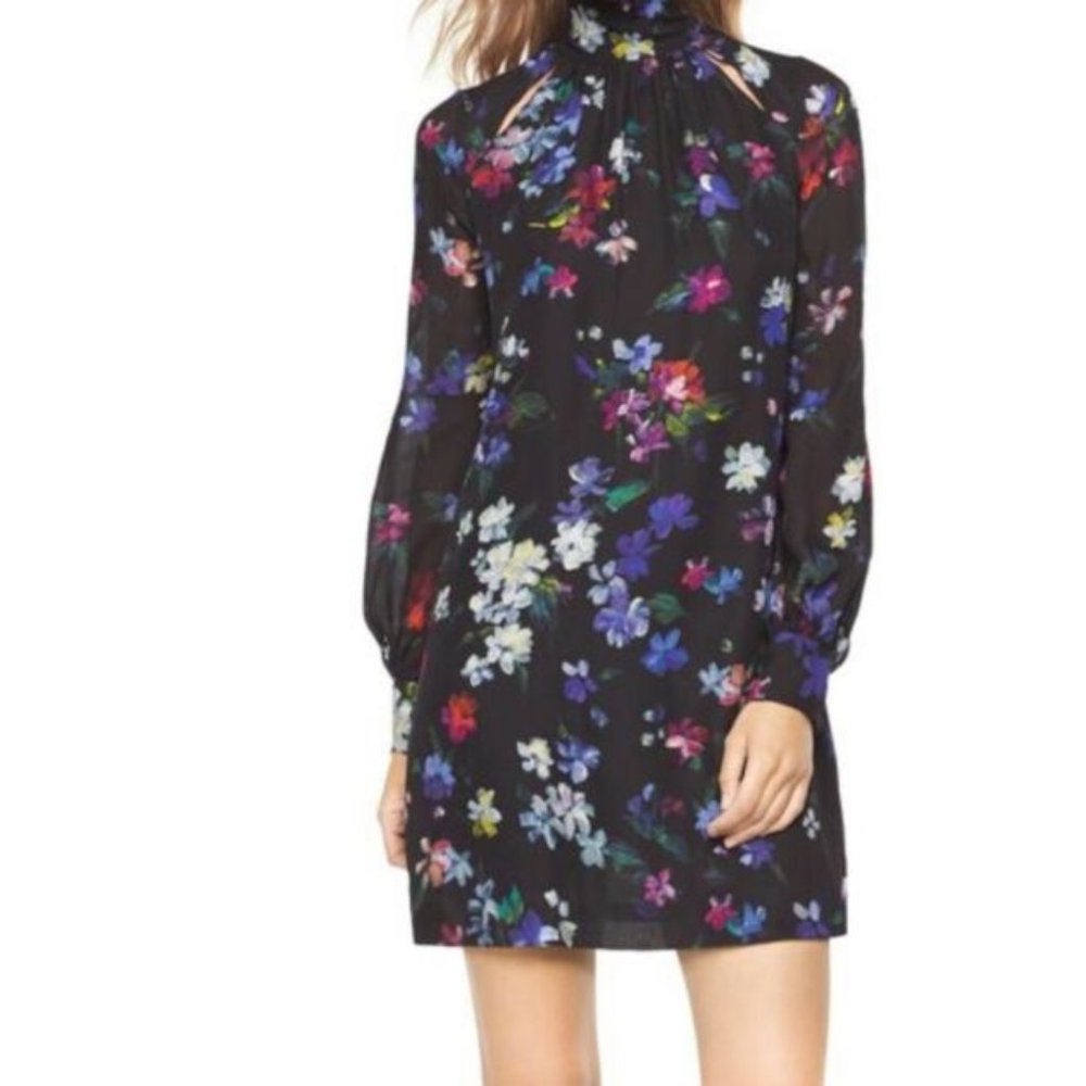 Milly Sherie Painted Floral Georgette Mini